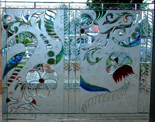 acid & colour work on glass Image